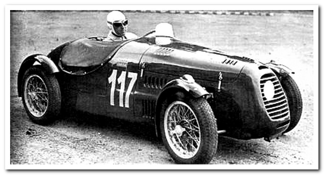 Siata_proto_1947_01 Renato Ambrosini in the Siata Tipo di Concorso 1948
